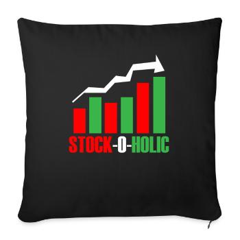 Stock Day Trading Börse Forex Aktien Trader - Sofakissenbezug 45 x 45 cm - Schwarz - Vorne