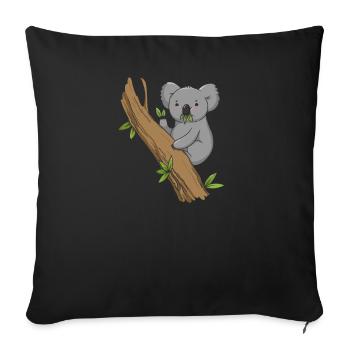 Koala Koala Bear - Sofa pillowcase 17,3'' x 17,3'' (45 x 45 cm) - black - Front