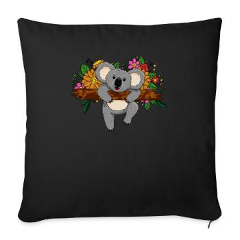 Koala Koalabär - Housse de coussin décorative 45 x 45 cm - noir - Devant