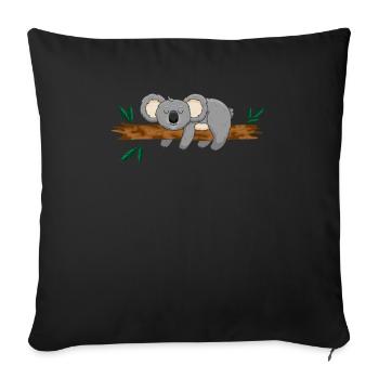 Koala Koala Bear - Sofa pillowcase 17,3'' x 17,3'' (45 x 45 cm) - black - Front