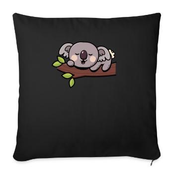 Koala Koala Bear - Sofa pillowcase 17,3'' x 17,3'' (45 x 45 cm) - black - Front