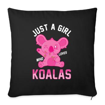 Koala Koala Bear - Sofa pillowcase 17,3'' x 17,3'' (45 x 45 cm) - black - Front