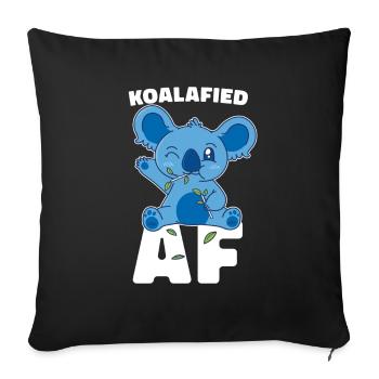 Koala Koala Bear - Sofa pillowcase 17,3'' x 17,3'' (45 x 45 cm) - black - Front