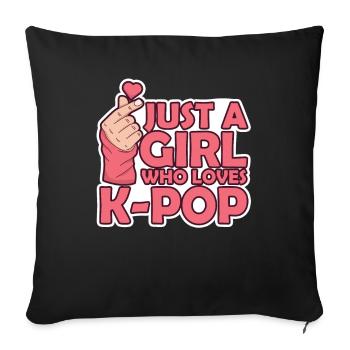 K-Pop Kpop K-Drama Korean Pop Music - Sofa pillowcase 17,3'' x 17,3'' (45 x 45 cm) - black - Front