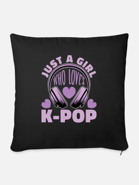 K-Pop Kpop K-Drama Korean Pop Musik - Sofakissenbezug 45 x 45 cm - Schwarz