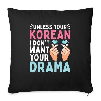 K-Pop Kpop K-Drama Korean Pop Music - Sofa pillowcase 17,3'' x 17,3'' (45 x 45 cm) - black - Front