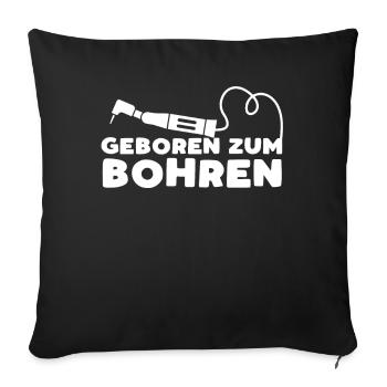 Zahnarzt Assistentin Zahnarzthelferin Zahnmedizin - Sofakissenbezug 45 x 45 cm - Schwarz - Vorne