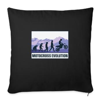 Motocross Evolution - Sofakissenbezug 45 x 45 cm - Schwarz - Vorne