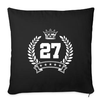 27 years symbol wreath - Sofa pillowcase 17,3'' x 17,3'' (45 x 45 cm) - black - Front