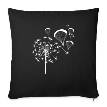 Paragliding Paragliding Paragliding Paragliding - Sofa pillowcase 17,3'' x 17,3'' (45 x 45 cm) - black - Front