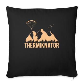 Paragliding Paragliding Paragliding Paragliding - Sofa pillowcase 17,3'' x 17,3'' (45 x 45 cm) - black - Front