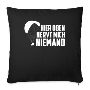 Paragliding Paragliding Paragliding Paragliding - Sofa pillowcase 17,3'' x 17,3'' (45 x 45 cm) - black - Front