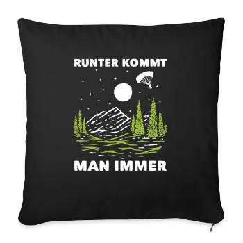 Paragliding Paragliding Paragliding Paragliding - Sofa pillowcase 17,3'' x 17,3'' (45 x 45 cm) - black - Front