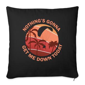 Paragliding Paragliding Paragliding Paragliding - Sofa pillowcase 17,3'' x 17,3'' (45 x 45 cm) - black - Front