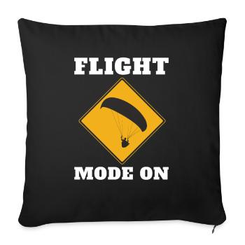 Paragliding Paragliding Paragliding Paragliding - Sofa pillowcase 17,3'' x 17,3'' (45 x 45 cm) - black - Front