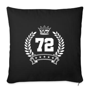 72 years symbol wreath - Sofa pillowcase 17,3'' x 17,3'' (45 x 45 cm) - black - Front
