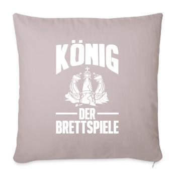 Jeu de société - Housse de coussin décorative 45 x 45 cm - taupe clair - Devant
