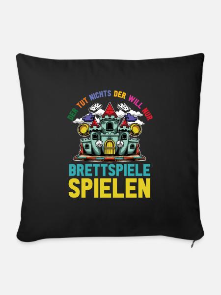 Brettspiel - Sofakissenbezug 45 x 45 cm - Schwarz