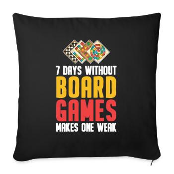 board game - Sofa pillowcase 17,3'' x 17,3'' (45 x 45 cm) - black - Front