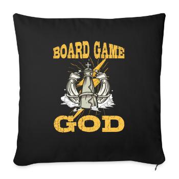 Jeu de société - Housse de coussin décorative 45 x 45 cm - noir - Devant