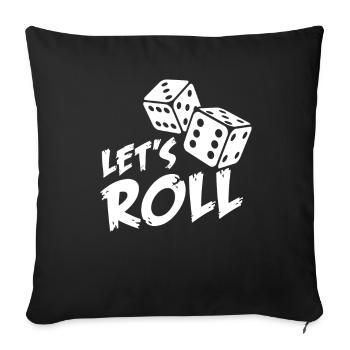 board game - Sofa pillowcase 17,3'' x 17,3'' (45 x 45 cm) - black - Front