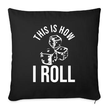 board game - Sofa pillowcase 17,3'' x 17,3'' (45 x 45 cm) - black - Front