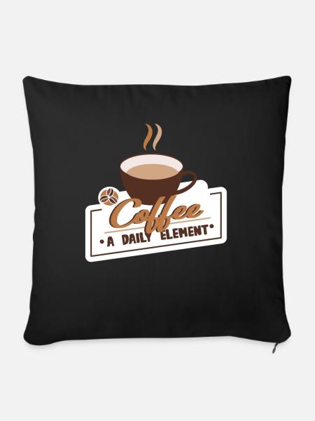 Kaffee Kaffeetrinker Kaffeeliebhaber - Sofakissenbezug 45 x 45 cm - Schwarz