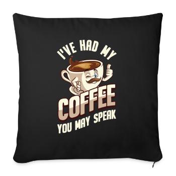 Café buveurs de café Amateurs de café - Housse de coussin décorative 45 x 45 cm - noir - Devant