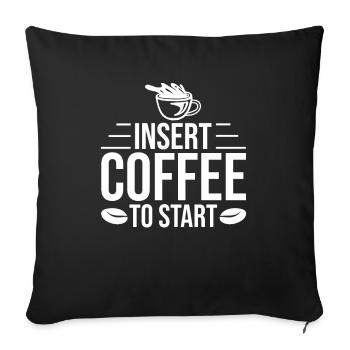 Café buveurs de café Amateurs de café - Housse de coussin décorative 45 x 45 cm - noir - Devant