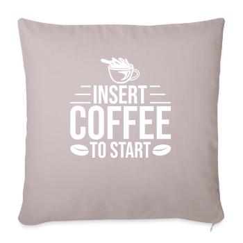 Kaffee Kaffeetrinker Kaffeeliebhaber - Sofakissenbezug 45 x 45 cm - helles Taupe - Vorne