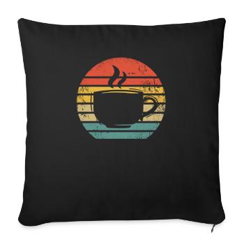Kaffee Kaffeetrinker Kaffeeliebhaber - Sofakissenbezug 45 x 45 cm - Schwarz - Vorne