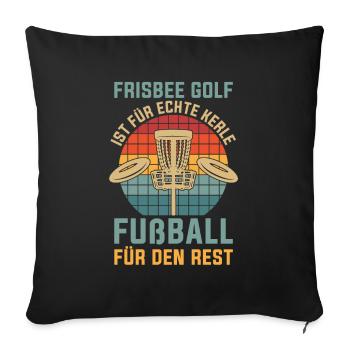 Frisbee Golf - Sofakissenbezug 45 x 45 cm - Schwarz - Vorne
