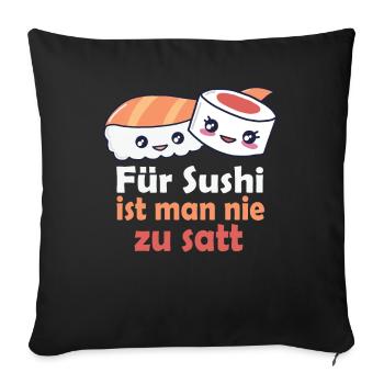 Sushi - Sofakissenbezug 45 x 45 cm - Schwarz - Vorne