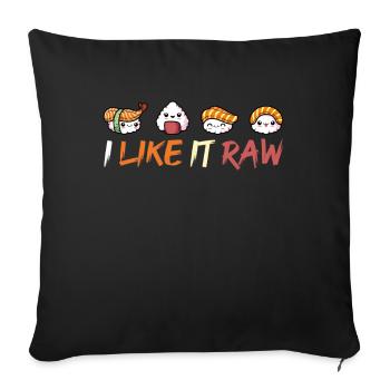 sushi - Sofa pillowcase 17,3'' x 17,3'' (45 x 45 cm) - black - Front