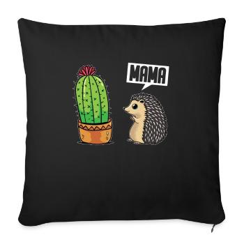 Hedgehog - Sofa pillowcase 17,3'' x 17,3'' (45 x 45 cm) - black - Front