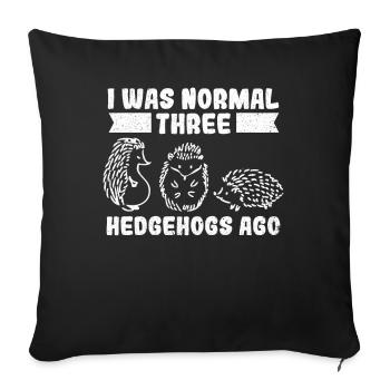 Hedgehog - Sofa pillowcase 17,3'' x 17,3'' (45 x 45 cm) - black - Front