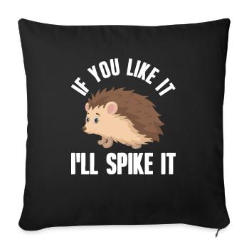 Hedgehog - Sofa pillowcase 17,3'' x 17,3'' (45 x 45 cm) - black - Front
