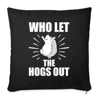 Hedgehog - Sofa pillowcase 17,3'' x 17,3'' (45 x 45 cm) - black - Front