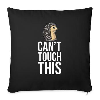 Hedgehog - Sofa pillowcase 17,3'' x 17,3'' (45 x 45 cm) - black - Front