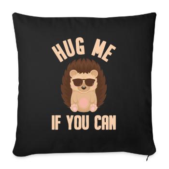 Hedgehog - Sofa pillowcase 17,3'' x 17,3'' (45 x 45 cm) - black - Front