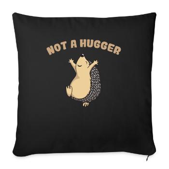 Hedgehog - Sofa pillowcase 17,3'' x 17,3'' (45 x 45 cm) - black - Front