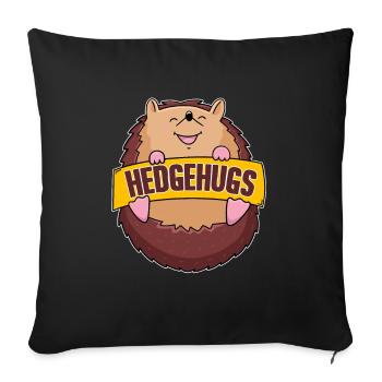 Hedgehog - Sofa pillowcase 17,3'' x 17,3'' (45 x 45 cm) - black - Front