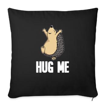 Hedgehog - Sofa pillowcase 17,3'' x 17,3'' (45 x 45 cm) - black - Front
