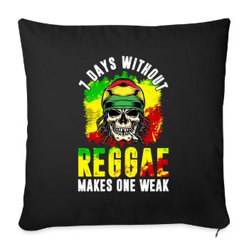 Reggae Dancehall Rasta Rastafari - Housse de coussin décorative 45 x 45 cm - noir - Devant