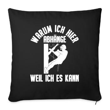 Baumklettern Baumpfleger Arborist Baumkletterer - Sofakissenbezug 45 x 45 cm - Schwarz - Vorne