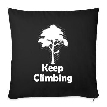 Baumklettern Baumpfleger Arborist Baumkletterer - Sofakissenbezug 45 x 45 cm - Schwarz - Vorne