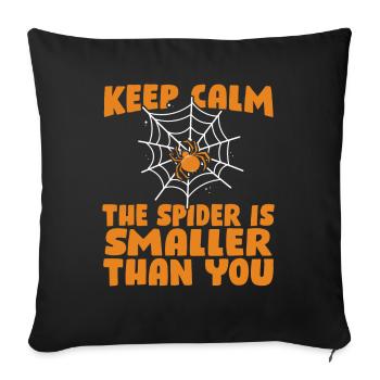 Araignée animal de compagnie - Housse de coussin décorative 45 x 45 cm - noir - Devant