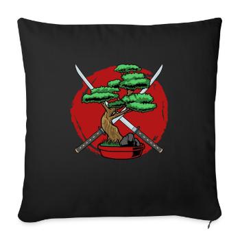 L’arbre de Bonsaï - Housse de coussin décorative 45 x 45 cm - noir - Devant