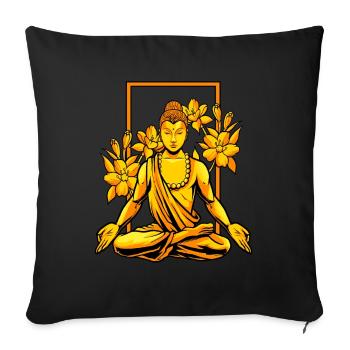 Buddha Buddhist Buddhism - Sofa pillowcase 17,3'' x 17,3'' (45 x 45 cm) - black - Front