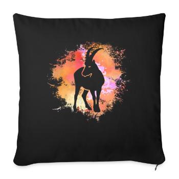 Capricorne Signe astrologique Horoscope Astrologie - Housse de coussin décorative 45 x 45 cm - noir - Devant
